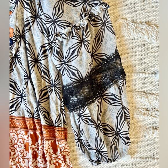 Anthropologie Embroidered Floral Semi Sheer Multicolor Blouse Small - Picture 9 of 15